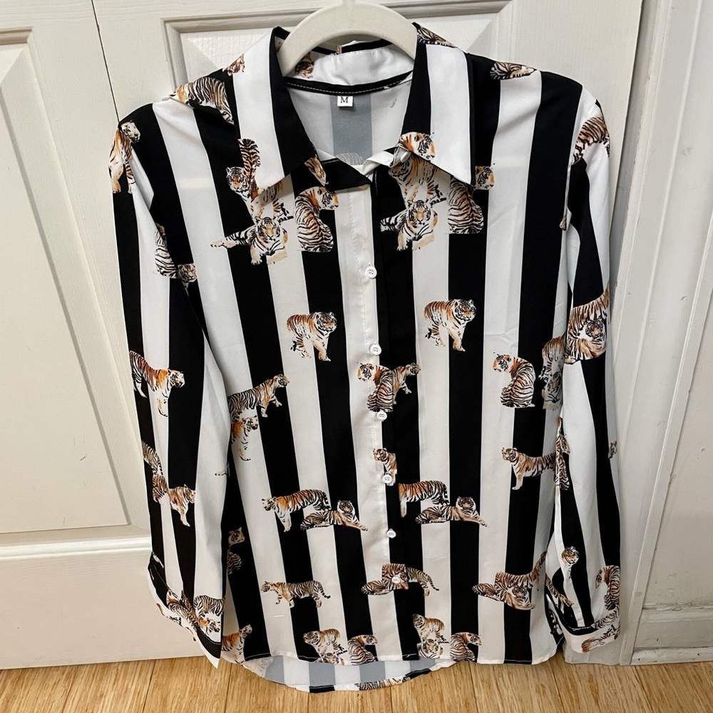 Women’s oversized button down shirt